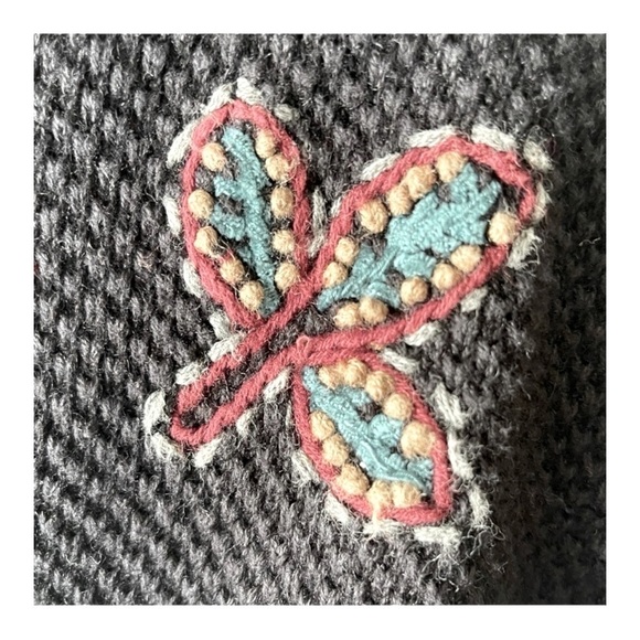 𝅺Paul Harris Design Embroidered Floral Leaf Sweater size M - Picture 5 of 6